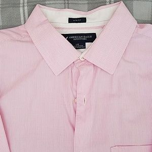 Pink button down shirt